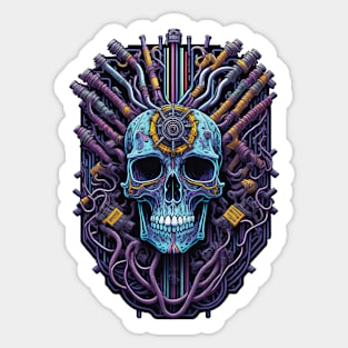 Cyborg Heads Sticker